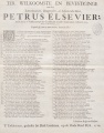 Ter welkoomste en bevestiginge van den letterbraeven, deugtryken, en lofwaerden heer, Petrus Elsevier - 6 november 1710.jpg