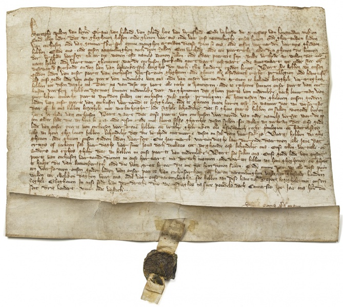 Bestand:27 Januari 1356 Stadsrechten van Enkhuizen.jpg